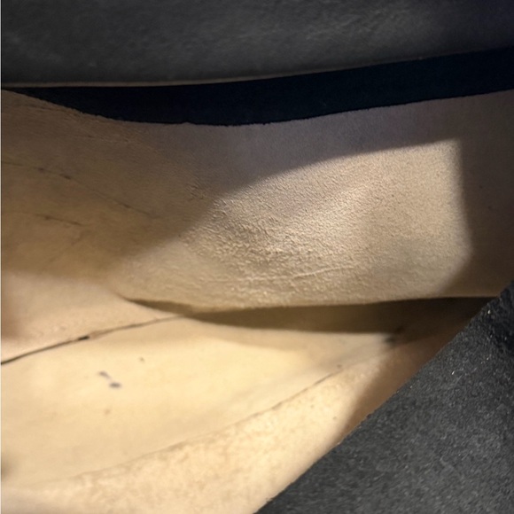 Ann Taylor Black Leather Snakeskin Print Tote Shoulder Bag Work Tote No Tassel - Picture 4 of 8